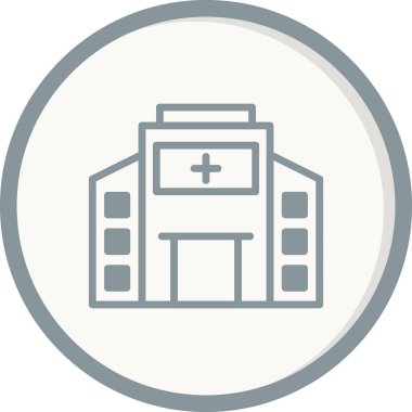 Hastane binası ikon vektör illüstrasyonu