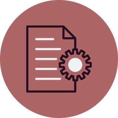 İçerik Yönetimi simgesi. Basit ana hatlı element vektör çizimi 