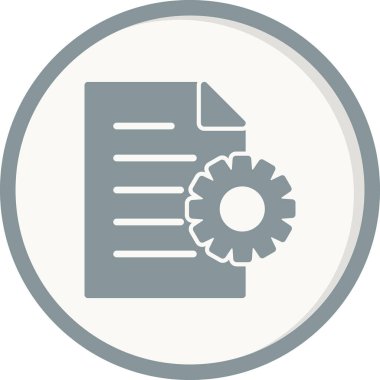 İçerik Yönetimi simgesi. Basit ana hatlı element vektör çizimi 