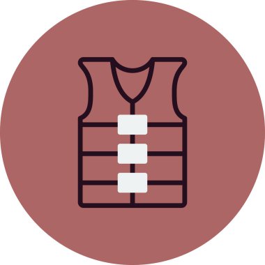 Can yeleği simgesinin vektör illüstrasyonu