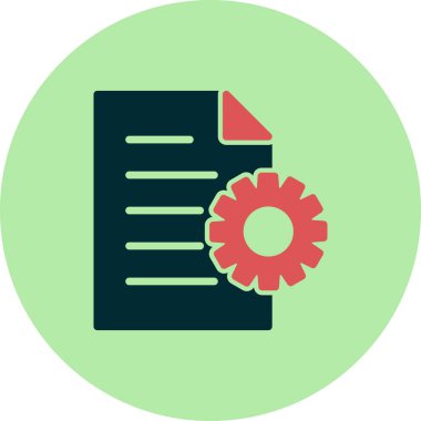 İçerik Yönetimi simgesi. Basit ana hatlı element vektör çizimi 