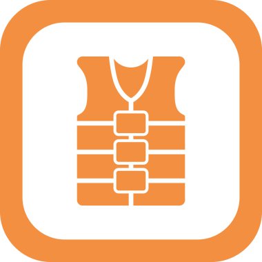 Can yeleği simgesinin vektör illüstrasyonu