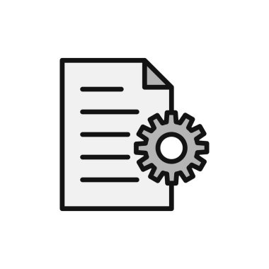 İçerik Yönetimi simgesi. Basit ana hatlı element vektör çizimi 