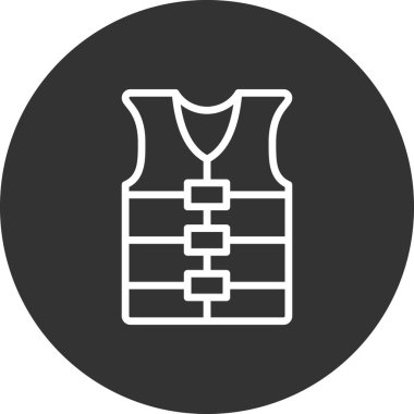 Can yeleği simgesinin vektör illüstrasyonu