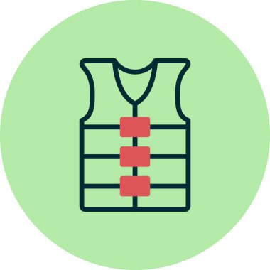 Can yeleği simgesinin vektör illüstrasyonu