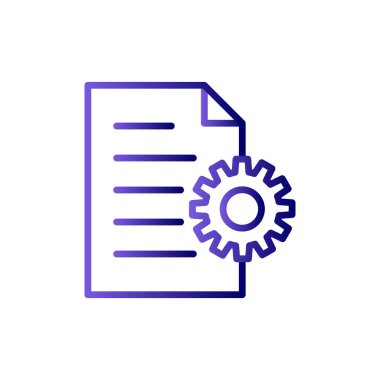 İçerik Yönetimi simgesi. Basit ana hatlı element vektör çizimi 