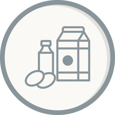Süt ürünleri vektör sembol modern basit tasarım