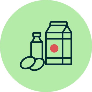 Süt ürünleri vektör sembol modern basit tasarım