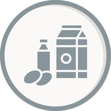 Süt ürünleri vektör sembol modern basit tasarım