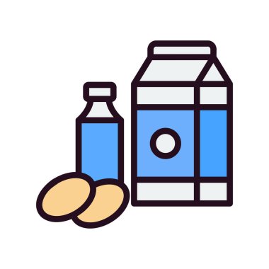 Süt ürünleri vektör sembol modern basit tasarım