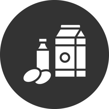 Süt ürünleri vektör sembol modern basit tasarım