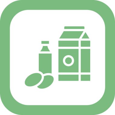 Süt ürünleri vektör sembol modern basit tasarım