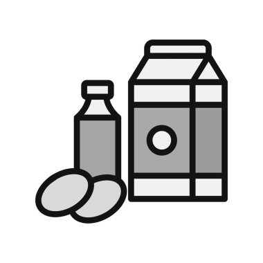 Süt ürünleri vektör sembol modern basit tasarım