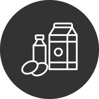 Süt ürünleri vektör sembol modern basit tasarım