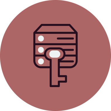 Veritabanı basit simgesi, vektör çizim