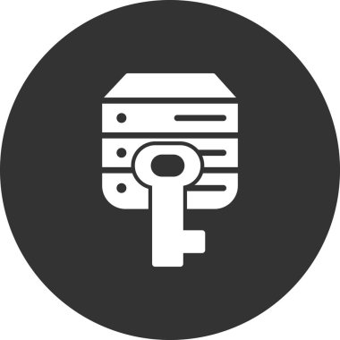 Veritabanı basit simgesi, vektör çizim