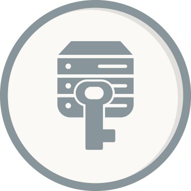 Veritabanı basit simgesi, vektör çizim