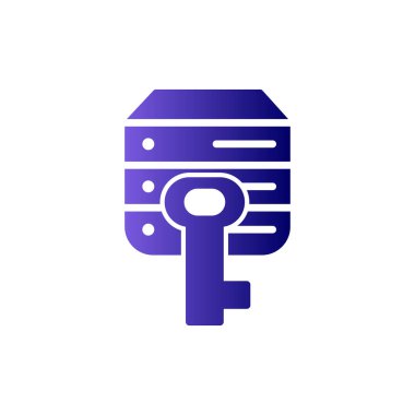 Veritabanı basit simgesi, vektör çizim