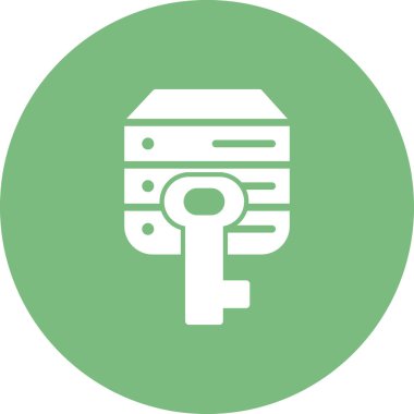 Veritabanı basit simgesi, vektör çizim