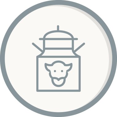 Süt Tankı simgesi, vektör illüstrasyonu