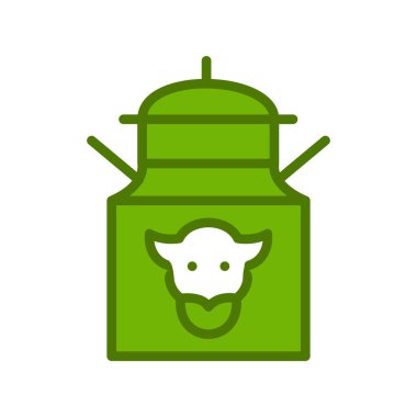 Süt Tankı simgesi, vektör illüstrasyonu