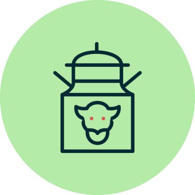 Süt Tankı simgesi, vektör illüstrasyonu