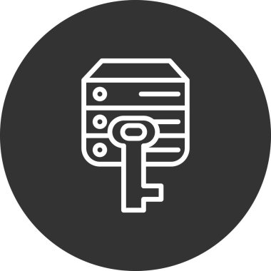 Veritabanı basit simgesi, vektör çizim