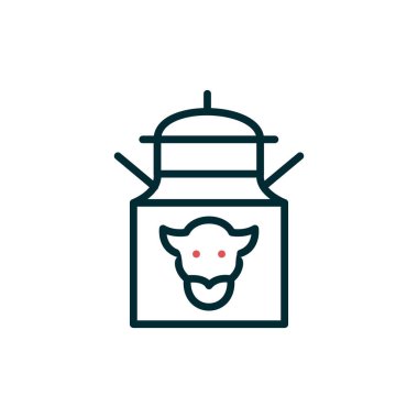 Süt Tankı simgesi, vektör illüstrasyonu