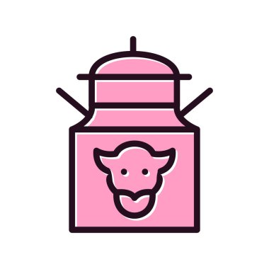 Süt Tankı simgesi, vektör illüstrasyonu