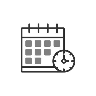 takvim vektörü ince çizgi simgesi