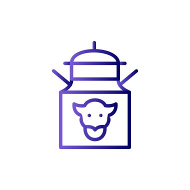 Süt Tankı simgesi, vektör illüstrasyonu