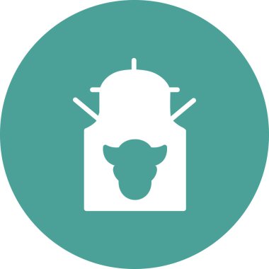 Süt Tankı simgesi, vektör illüstrasyonu