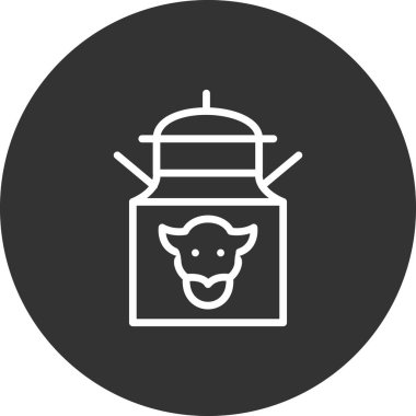 Süt Tankı simgesi, vektör illüstrasyonu