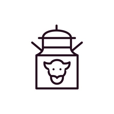 Süt Tankı simgesi, vektör illüstrasyonu