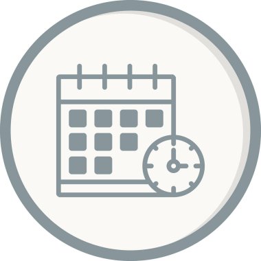 takvim vektörü ince çizgi simgesi