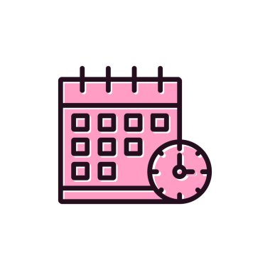 takvim vektörü ince çizgi simgesi