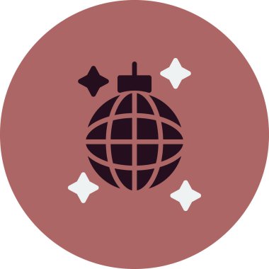 Disko topu. Web simgesi basit tasarım