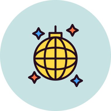 Disko topu. Web simgesi basit tasarım