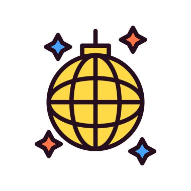 Disko topu. Web simgesi basit tasarım