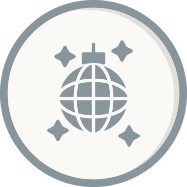 Disko topu. Web simgesi basit tasarım