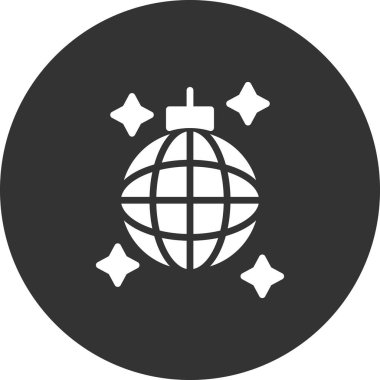 Disko topu. Web simgesi basit tasarım