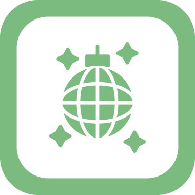 Disko topu. Web simgesi basit tasarım