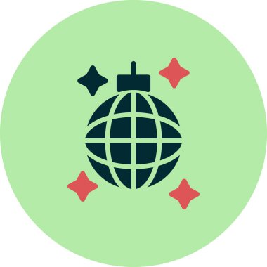 Disko topu. Web simgesi basit tasarım