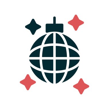 Disko topu. Web simgesi basit tasarım