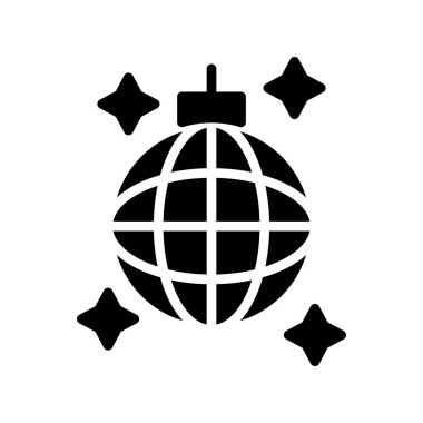 Disko topu. Web simgesi basit tasarım