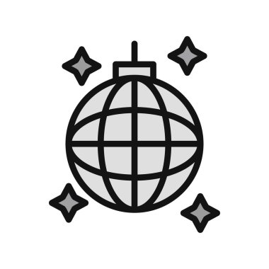 Disko topu. Web simgesi basit tasarım