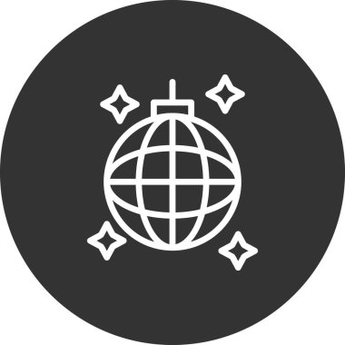 Disko topu. Web simgesi basit tasarım