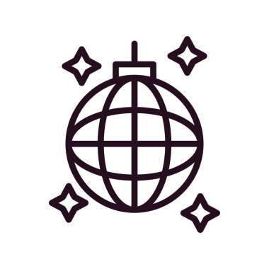 Disko topu. Web simgesi basit tasarım