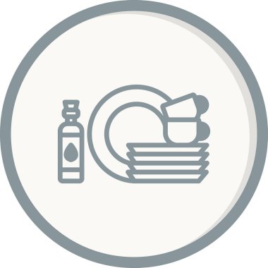 Tabak ikonu vektör illüstrasyon tasarımı