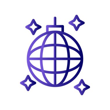 Disko topu. Web simgesi basit tasarım